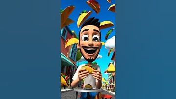 Thumbnail of It's raining tacos from Parry Gripp | Tacos 🌮 Song | Taco Song | Raining Tacos Song 🌮 ☔ #taco #tacos