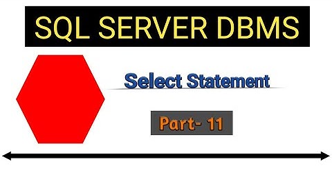 Select Statement in SQL Server,Hindi