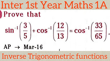 Inverse Trigonometric functions in telugu@maths naresh eclass