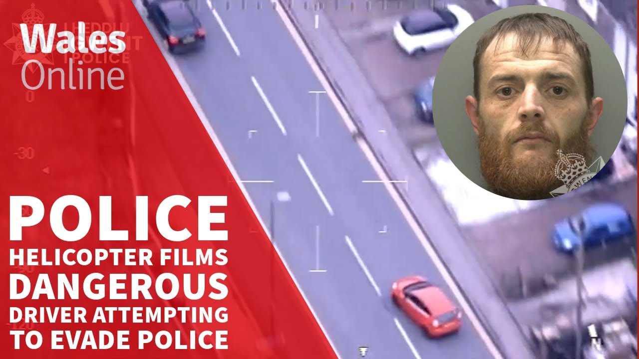 Caerphilly driver leads police helicopter on police chase - YouTube