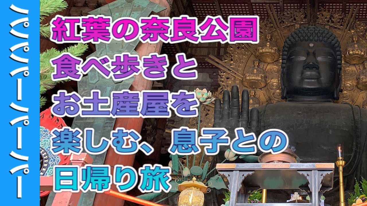 紅葉の奈良公園 春日大社と大仏殿を巡り 息子と食べ歩きとお土産屋を楽しむ日帰り旅 Youtube