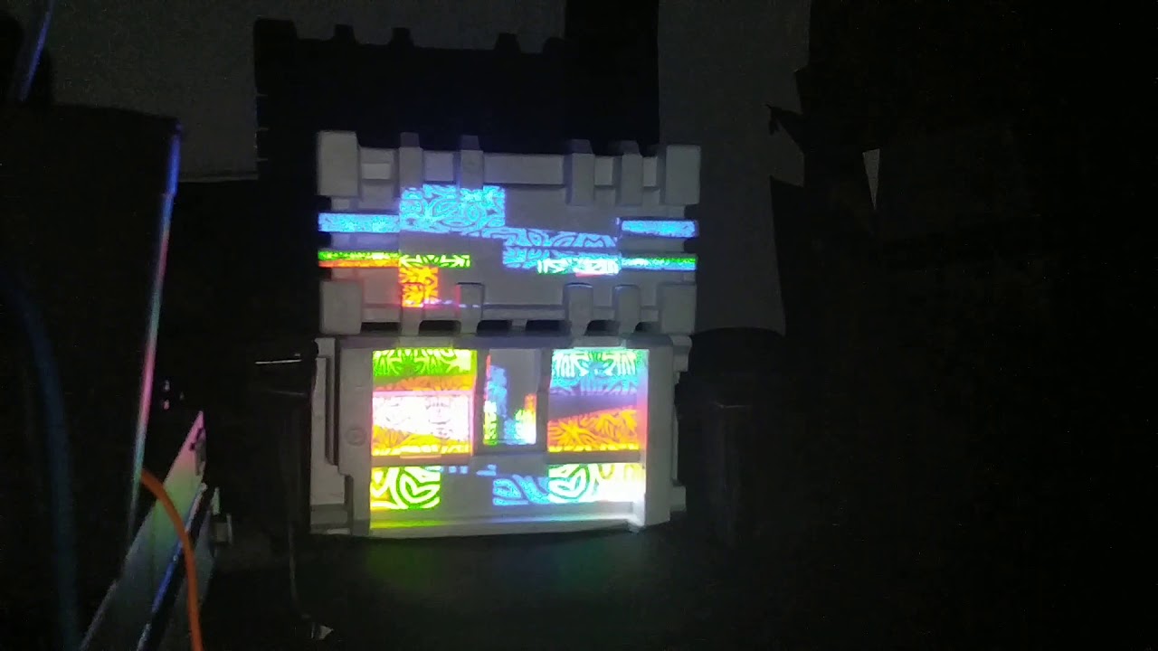 Projection mapping test on styrofoam - YouTube
