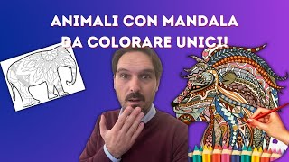 Impariamo a fare animali con mandala da colorare unici! screenshot 1