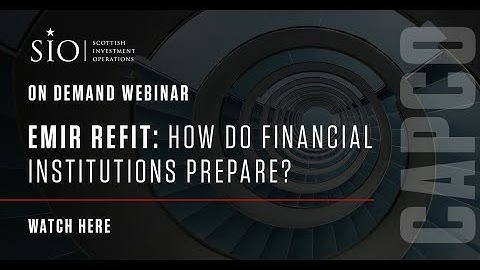 SIO EMIR REFIT Webinar