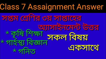 class 7 assignment answer class 7|| Assignment third week 2021 || All subject