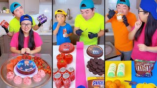 M&M's cake vs MrBeast cake ice cream challenge!🍨08 #funny by Ethan Funny Family