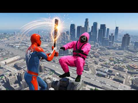 SPIDERMAN CRAZY JUMPS/FALLS (GTA 5 Spider-Man Gameplay)