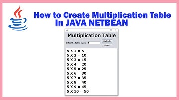 How to Create | Multiplication Table | in | Java Netbean |