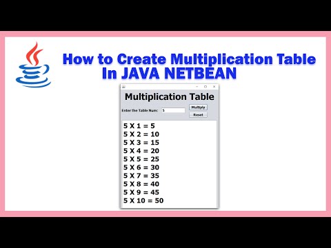 How to Create | Multiplication Table | in | Java Netbean |