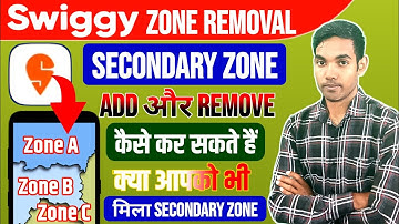 Swiggy Zone Add Aur Remove Kaise Kare | Swiggy Secondary Zone Removal Or Addition.