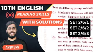 Answers for Reading Skills English Class 10 Boards - Sumit Thakur English