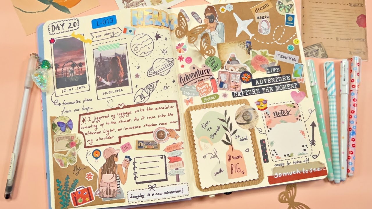 Journal With Me - Aesthetic Travel journal Ideas - YouTube