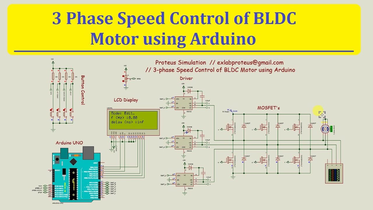 3 Phase Speed Control of BLDC Motor using Arduino - YouTube