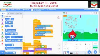 Dự án Giga hứng Donut - Hoàng Lâm Kỳ - Lớp lập trình Scratch VS315