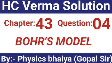 H.C. Verma Solutions - Bohr