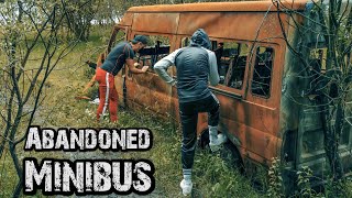 Abandoned Minibus. Bishopbriggs, Glasgow, Urbex Scotland, UK. Exploring with Deviant Discoveries. 4K