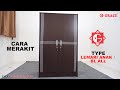 Gambar Lemari kayu Pakaian Anak Gantungan minimalis BL SONOMA OAK - full putih dari oke store shop Jakarta Barat 11 Tokopedia