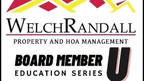 WRRE Board Member U Reserve Study Basics