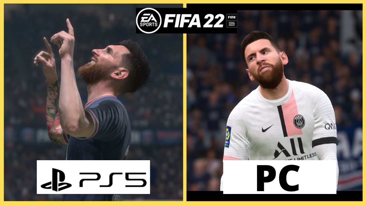 FIFA 22 PS5 vs FIFA 22 PC Graphics and Player Animation Comparison