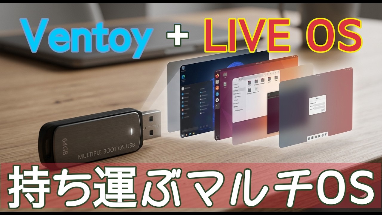 Ventoyと保存出来るライブOSで持ち運び出来るマルチOSデバイスを作る