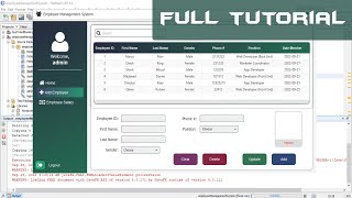 JavaFX Full Tutorial - Employee Management System with SOURCE CODE