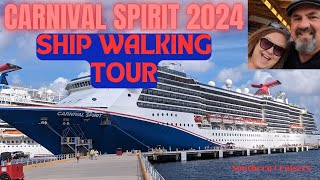 Carnival Spirit One Minute Review and Complete Walking Tour of Ship 2024