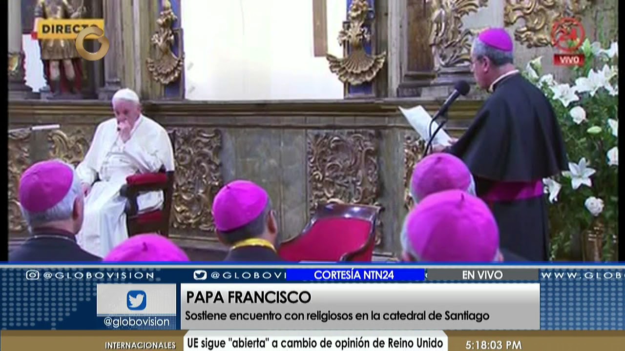 Papa Francisco se reunió con obispos en la catedral de Santiago de ...