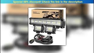 Unboxing NAOEVO 20 Inch LED Light Bar 4Inch LED Lights 100W 24000LM Waterproof LED Off Road Driving