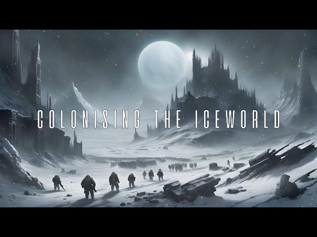 COLONISING THE ICEWORLD | Winter Ambience with Cosmic Wind u0026 Blizzard Sounds | ASMR class=