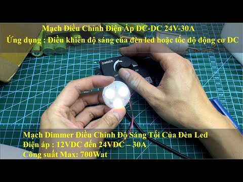 Video Mạch điều chỉnh độ sáng đèn led, tốc độ động cơ - YouTube