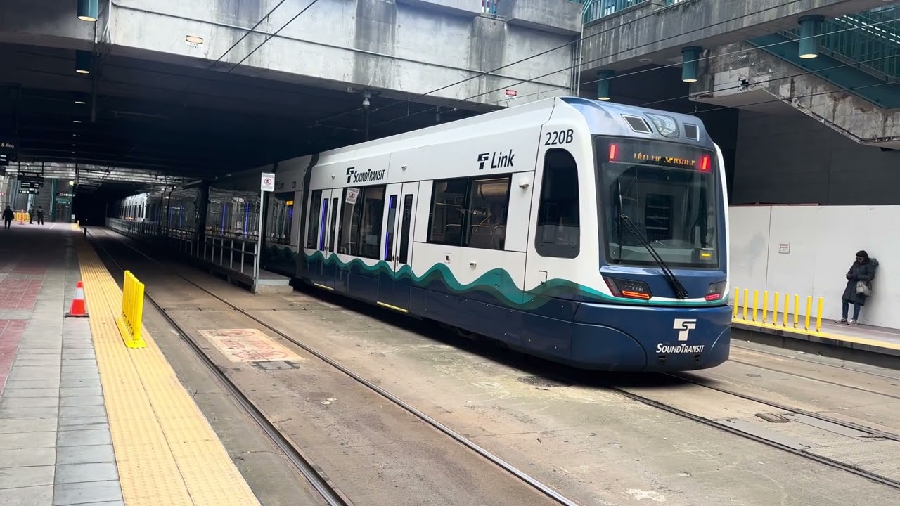 Sound Transit Link Light Rail 2 Line Test Train Action 1/26/26