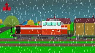 Kereta lewat ketika hujan | Puri Animation