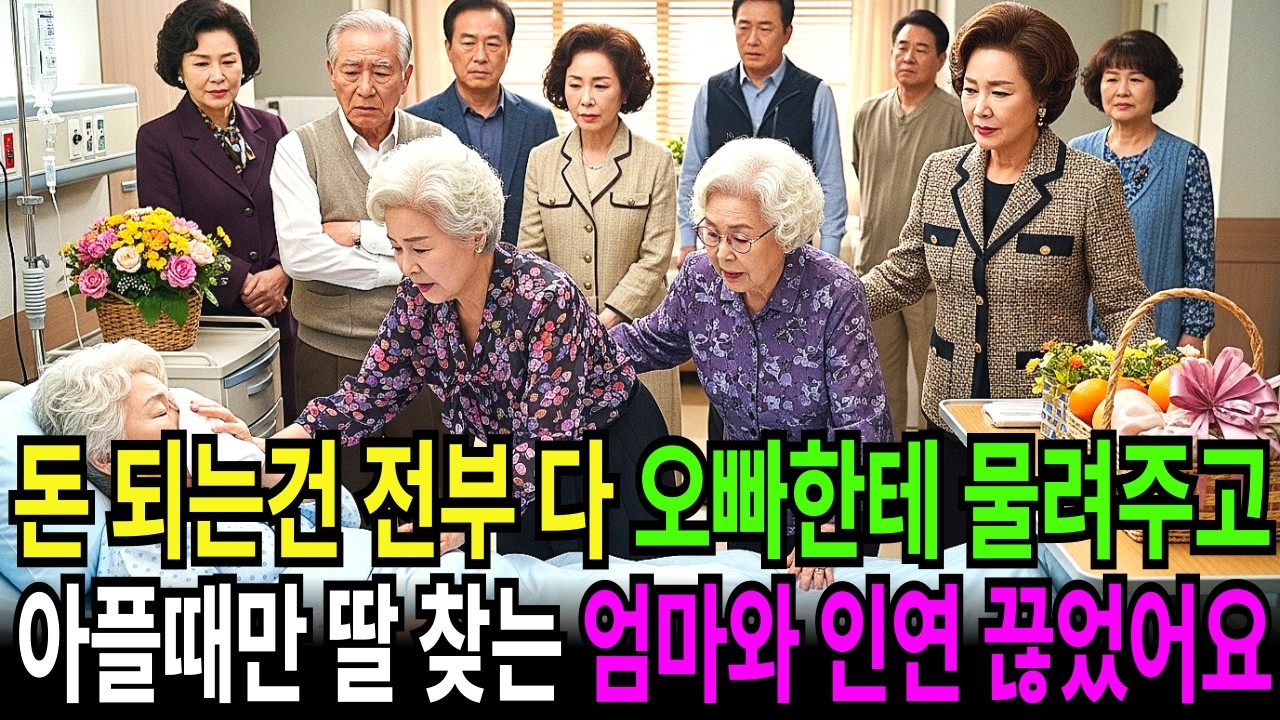 돈되는건 모두 오빠한테 물려주고 아플때만 딸 찾는 엄마와 인연 끊다