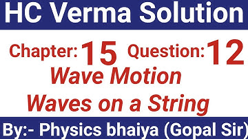 H.C. Verma Solutions - Wave Motion and Waves on a String - Chapter 15, Question 12