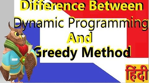 Difference between dynamic programming and Greedy Method|| Hindi ||By Studies Studio