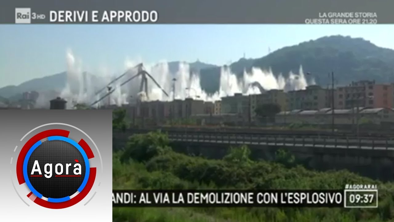 La demolizione del Ponte Morandi - Agorà 28/06/2019
