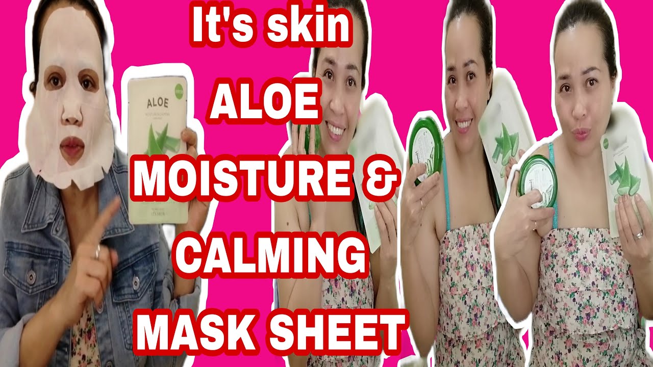 IT'S SKIN ALOE MOISTURE & CALMING MASK SHEET/THE BEST MASK SHEET IN KOREA /GLOW FOR SKIN/BEAUTY TIPS