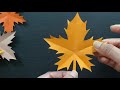 How to make maple leaves with paper  autumn leaves diy  fall leaf from paper  maple leaf cutting