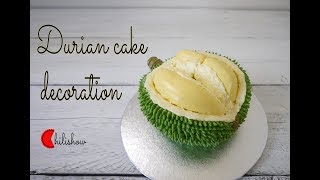 Durian cake decoration