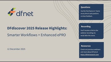DFdiscover 2025 Release Highlights: Smarter Workflows + Enhanced ePRO