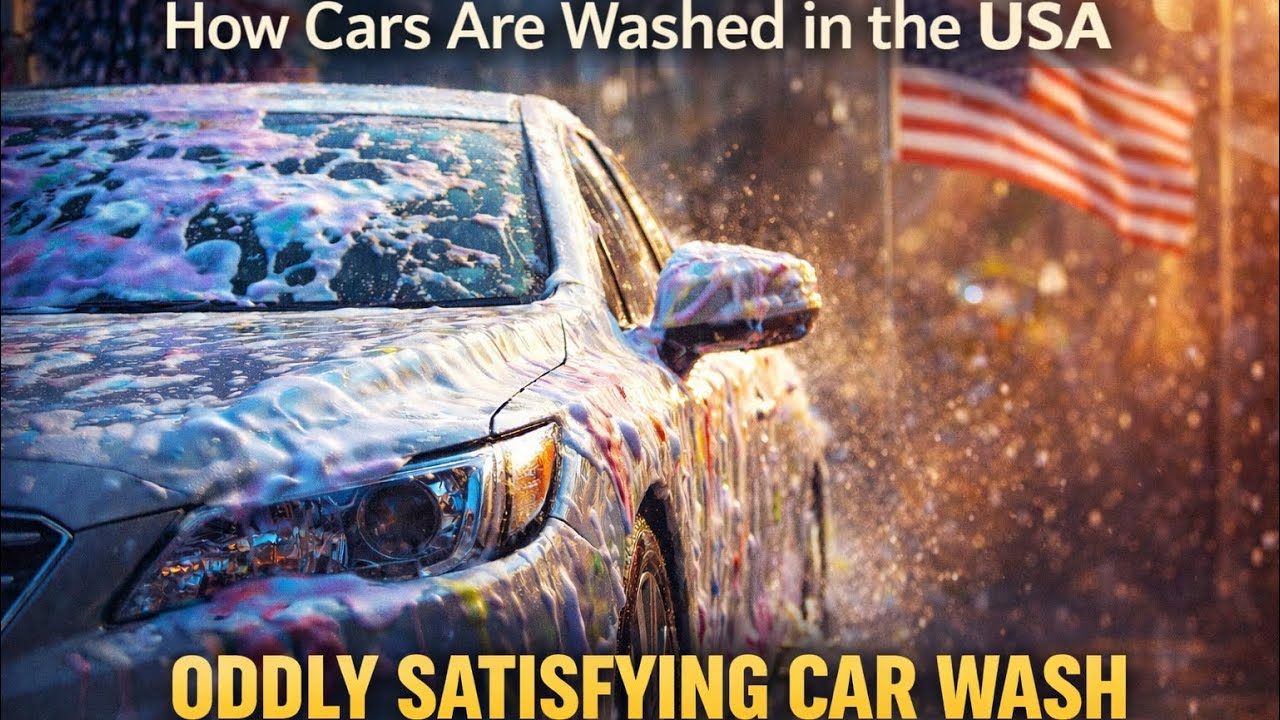 How People Wash Cars in the USA | Oddly Satisfying Car Wash 🚗✨