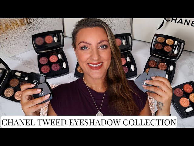 СHANEL 04 Tweed Brun Et Rose  Swatches, Makeup Tutorial 