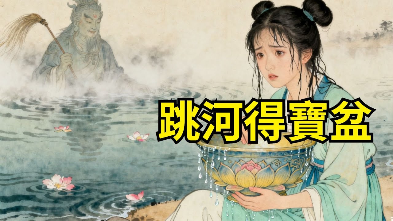 丈夫賭輸把她抵給債主，她跳河自盡卻被河神所救，醒來手握聚寶盆，前夫上門討飯，她潑了一盆冷水！#民間故事#故事頻道#感人故事#情感