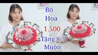 #Thu_Vân#cách_làm_hoa#Cách làm Bó Hoa Bằng tiền#2