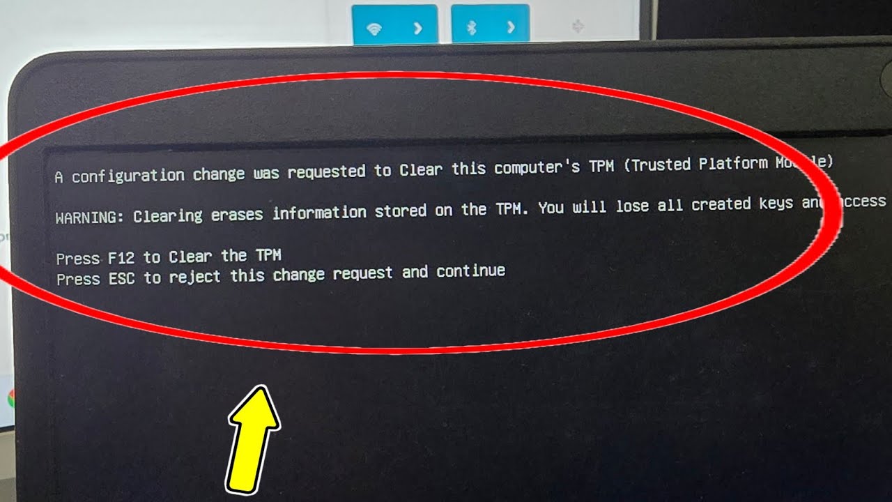 Fix Laptop | A configuration change was requested to Clear this computer's TPM 