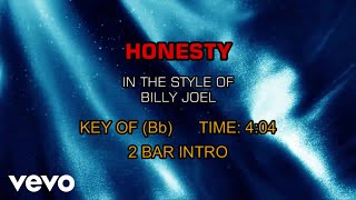 Video thumbnail of "Billy Joel - Honesty (Karaoke)"