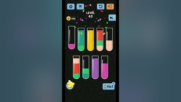 Water Color Sort Level 43 Walkthrough Solution iOS/Android | user help | #shorts