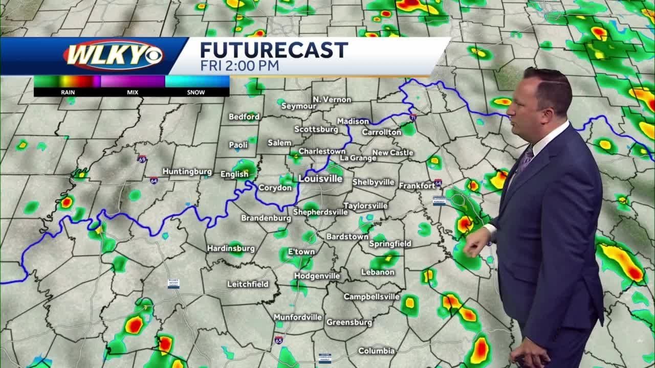 Warm & humid on Friday with scattered storm chances - YouTube