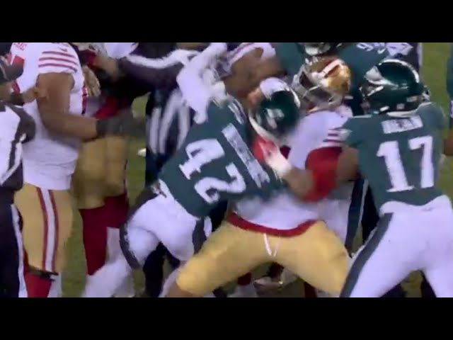 Niners OL, Trent Williams, Eagles DB K'Von Wallace ejected after fight 