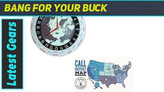 MFJ 12/24-Hour Analog Clock with Ham Guides TM Pocket Reference Card Bundle